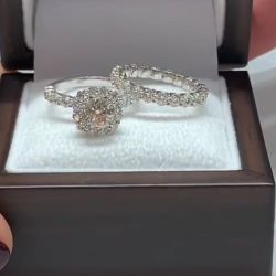 Classic Halo Round Cut Bridal Set