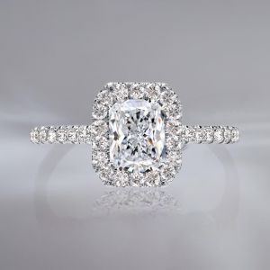 Halo Radiant Cut Engagement Ring